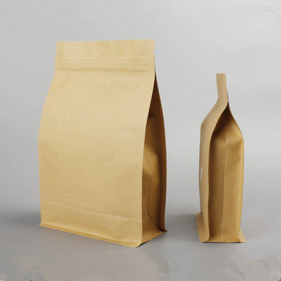 El empaquetado de papel de la cerradura de la cremallera de Kraft de las nueces del bocado del café empaqueta la hoja que se puede volver a sellar dentro de Oilproof