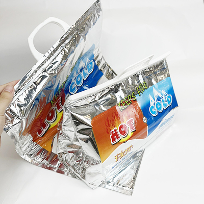 Bolso termal frío caliente disponible de la aduana de plata plástica para la comida congelada