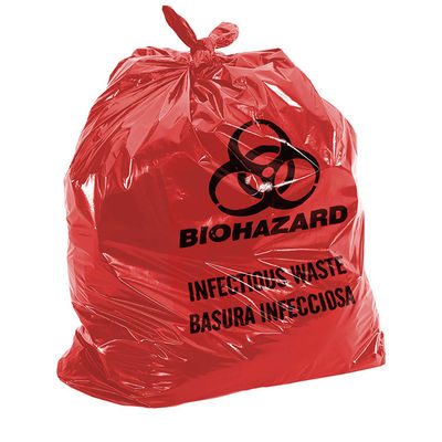 Bolsos inútiles clínicos rojos de LLDPE,” bolsos médicos de la eliminación de residuos 30*36