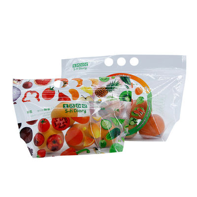 Bolsos que embalan vegetales del polietileno OPP, bolso del almacenamiento de la fruta de L260mm