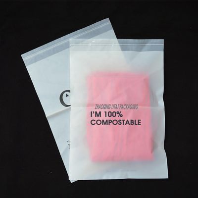Golpecito auto-adhesivo de empaquetado biodegradable 100% del bolso del almidón de maíz del PLA