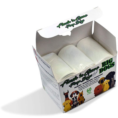 Los bolsos biodegradables del impulso del perro de Flushable, tierra 2.5kg valoraron bolsos abonablees