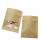 Brown/bolso blanco del k del papel de Kraft con el empaquetado de la joyería del pendiente de la comida de la ventana