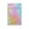 El bolso de la cremallera de Mylar del modelo del arco iris que vetea brillante Reclose completamente para el cosmético de la joyería