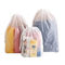 PE EVA Frosted Poly Drawstring Bags, pequeños bolsos de lazo plásticos de la prenda impermeable