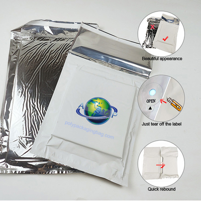 Bolsas aisladas de papel de aluminio de plata Buques de pequeño tamaño Productos sensibles a la temperatura Envases metalizados aislados para el frío
