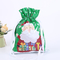 Bolsa de plástico con cordón para niños de Navidad Santa, galletas, dulces, juguetes, golosinas, embalaje