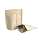 PLA seco de papel autoadhesivo de los bolsos del acondicionamiento de los alimentos de Brown Kraft biodegradable