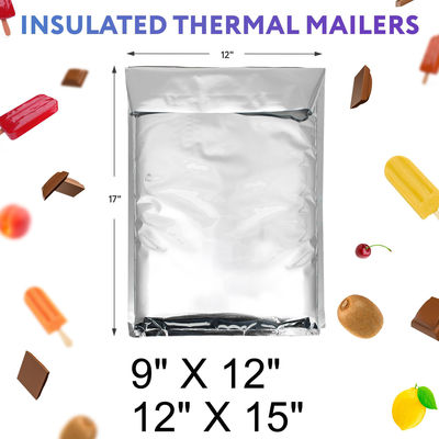 Dispositivo de papel metálico de aluminio caliente frío aislado térmico refrigeración de burbujas Mailers sobre