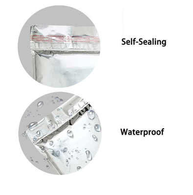 Envases de envío aislados de plata Bolsas de papel metálico aislado de sello aislado de cierre aislado bolsas térmicas