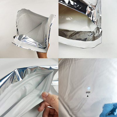 Bolsas aisladas de papel de aluminio de plata Buques de pequeño tamaño Productos sensibles a la temperatura Envases metalizados aislados para el frío